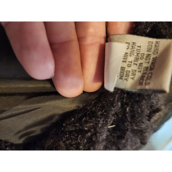 NWT VINTAGE Geneology Fashion DNA M Faux Fur PUFFER Vest BLACK NEW MEDIUM Y2K - Picture 5 of 6